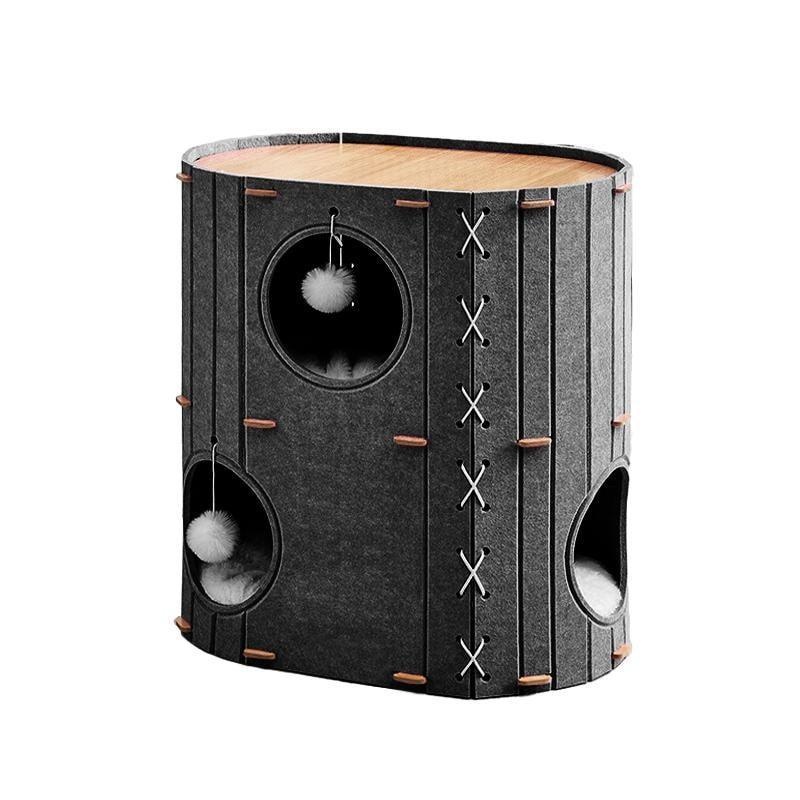 Torre de Reposo Cubo MDF · Crema