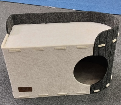 Casa Cubo Corrugado Premium · Azul oscuro